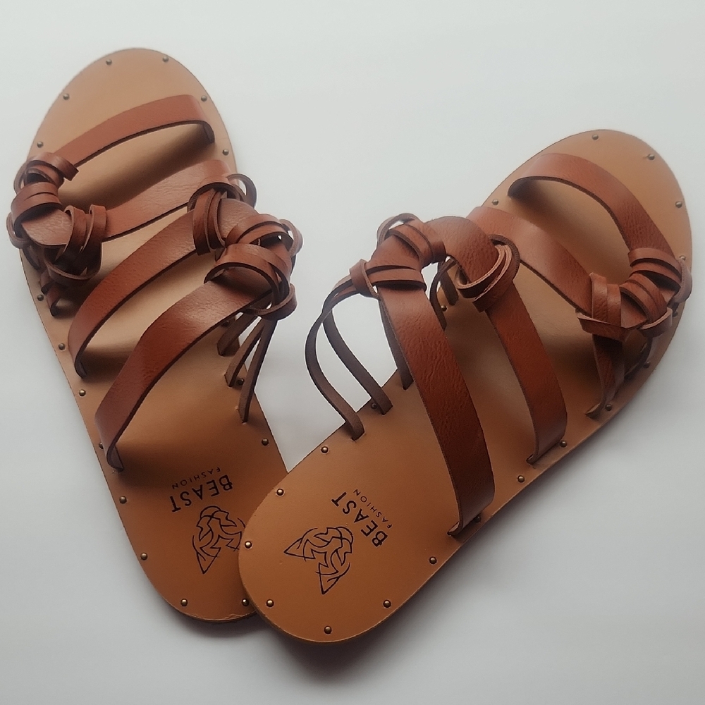 BEAST Fashion Women's Brown Sandals